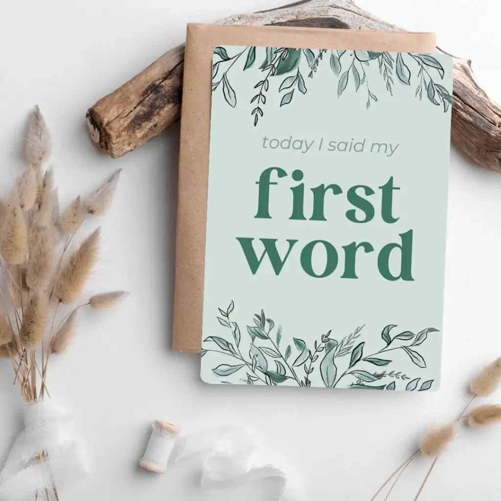 Baby Milestone Cards (Eucalyptus Green Edition)